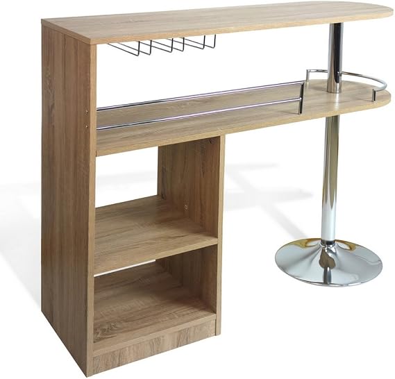 Kitchen Cocktail Bar Table - Oak