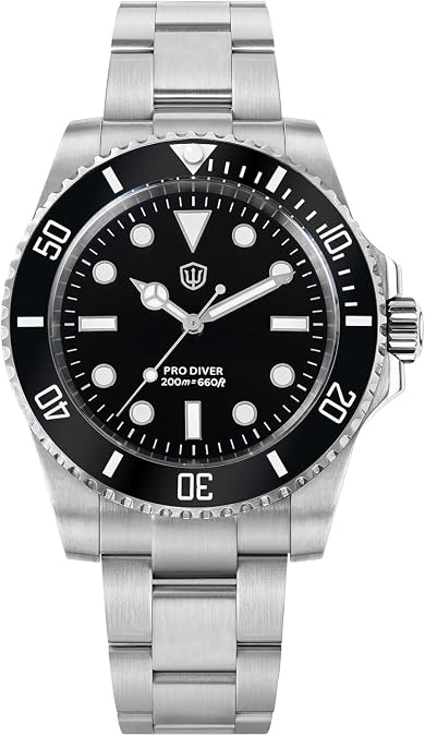 watchdives Professional Diver Watch, WD1680Q V2 Japan VH31 Sweep Second Quartz Wristwatch 40mm Sapphire Crystal Watches 200m Waterproof Luminous Analog Watch