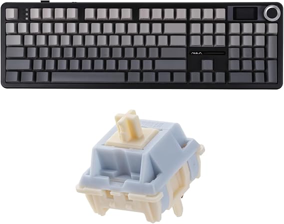 EPOMAKER X Aula F108 PRO Wireless Gaming Keyboard with Screen+Sorane 39gf Gaming Keyboard Switches Set