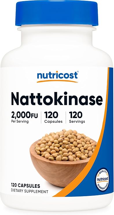 Nutricost Nattokinase 2,000FU, 120 Capsules, Gluten Free, GMO-Free | Vegetarian Friendly