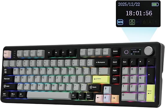 EPOMAKER TH99 PRO 96% Mechanical Keyboard with Screen & Knob, 10000mAh
