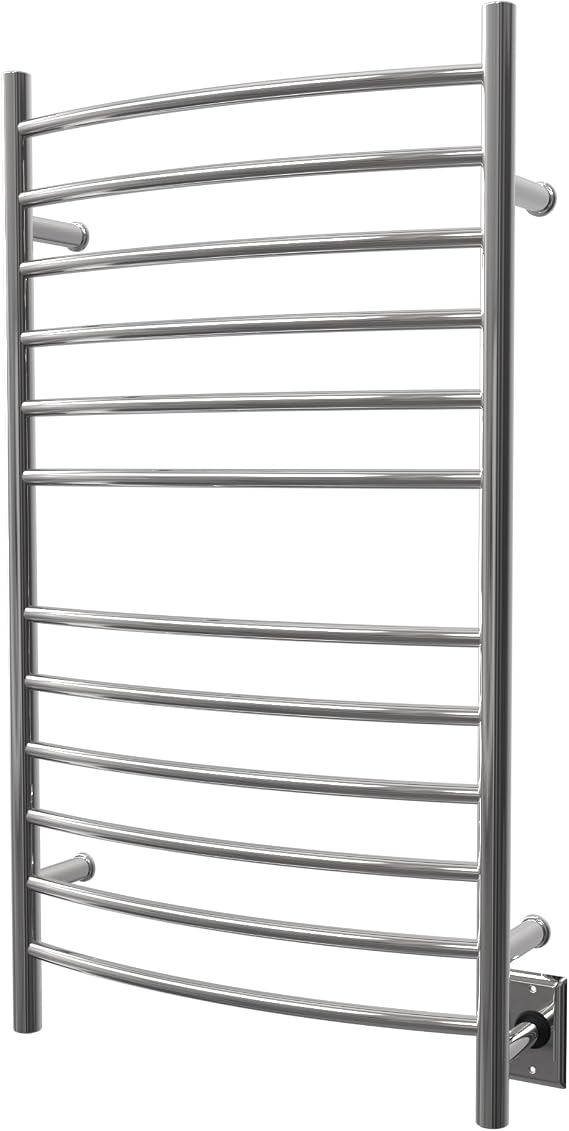 Amba RWHL-CP Radiant Large Curved 12 Bar Towel Warmer, Polished