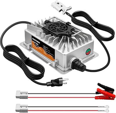Upgraded 14.6V 20A Lithium Battery Charger, 14.6V LiFePO4 Battery Charger, 12V Lithium Charger with Multiple Protection and LED Indicator, Suitable for RV, Boat, Car and Deep Cycle Use