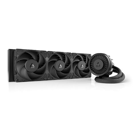 ARCTIC Liquid Freezer III Pro 360 All-in-One AIO CPU Water Cooler 120mm Fan 3 38mm Radiator PWM Pump with VRM Fan Sockets for AMD AM5 / AM4, Intel LGA1851 / LGA1700 Contact Frame Included Black