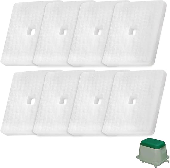 Karbay 8 Pack Upgraded Air Filter for Hib-Low HP 60 & HP 80 Septic Air Pump, Also fits HP-80-0117, HP-80-0110, HP-60-x and HP-80-x - Air Filter Replacement