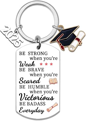 2025 Stocking Stuffers Graduation Gifts for Her Him Class of 2025 Graduations Keychain for College High School PHD Graduates College Graduation Gifts for Women Inspiring Grad Gift Ideas Keyring