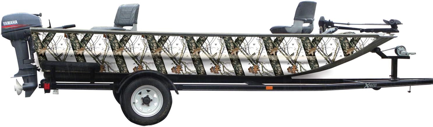 Mossy Oak Graphics Winter Camo Boat Wrap Kit - Easy to Install Vinyl Wrap with Matte Finish - 18 x 12 Kit