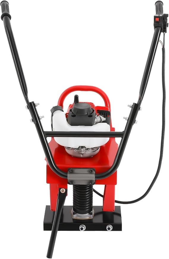 4 Stroke Gas Concrete Wet Screed 37.7CC 1.2HP Concrete Wet Screed Commercial Power Screed Vibratory Screed Power Unit Wet Concrete Screed Board Cement Road Construction Fits 1-6M Ruler(NOT Included)