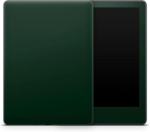 ZOOMHITSKINS eReader Skin Compatible with Kindle Colorsoft (2024), Deep Forest Green Emerald Solid Color Design, Bubble-Free 3M Vinyl Skin Decal, Made in The USA