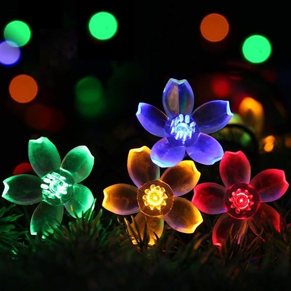 Cshare LED Solar String Light, 50 LEDs, 26.2 ft 7 m, Outdoor Garland Light, Camping, IP65 Waterproof, 8 Modes, Automatic Night Lighting, Christmas, Halloween, Parties, Valentine's Day, New Year