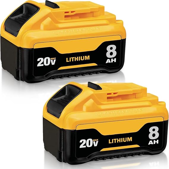 DCB200 8.0Ah Replacement for Dewalt 20V Max Battery 2 Pack