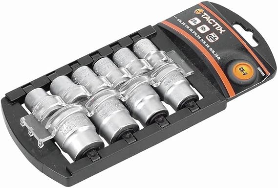 Tactix 365105 Socket Set with 3/8-Inch Drive, Black/Orange, 10-Piece