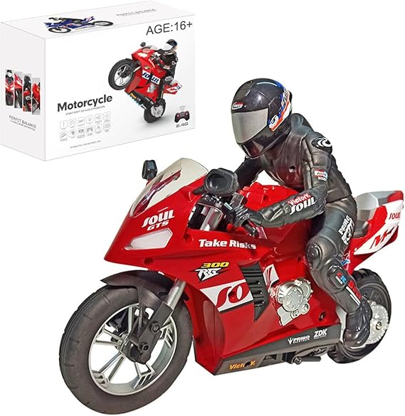2.4GHz RC Motorcycle, 1/6 Scale RC Dual-Motor Electric Two-Wheel Self-Balancing Motorcycle Model, Remote Control Gift for Adults and Youth (RTR Version)