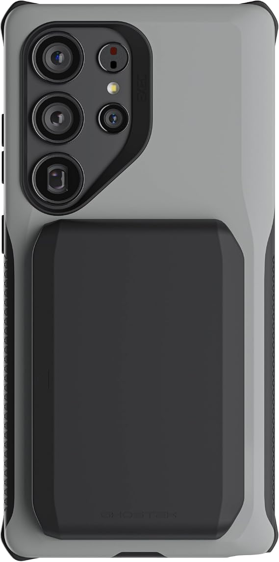 Ghostek Exec S25 Ultra Wallet Case with Detachable Magnetic Card Holder, Compatible with MagSafe Accessories Designed for Samsung Galaxy S25Ultra 2025 (6.9") (Gray)
