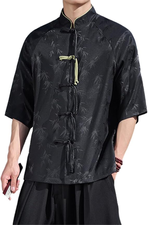 Men's Shirt Summer Mandarin Collar Chinese Style Tops