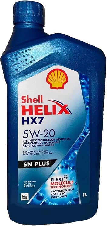 Shell Helix HX7 SN Plus 5w-20 Synthetic Motor Oil, 1 Liter (6 Liters)