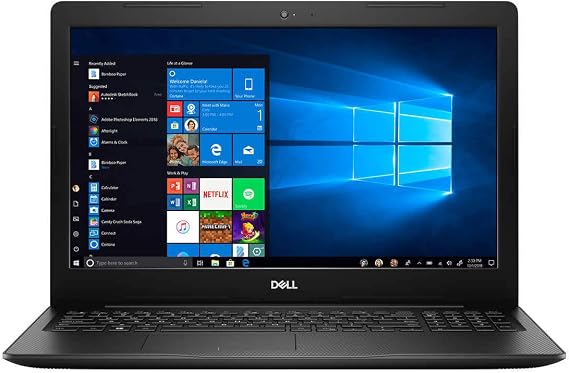 Dell Insprion 15 3000 15.6" HD Slim and Light Laptop, AMD Athlon Silver 3050U Processor, 4GB RAM, 128GB SSD, HDMI, Radeon Graphics, WiFi, Webcam, Windows 10 S, Black