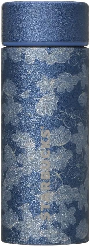 Starbucks Sakura 2025 Stainless Steel Bottle, Glitter, Night Blue, 12.0 fl oz 355 ml Tumbler, Coffee, Stubba, Sparkling, Cute, Stylish, Birthday, Present, Water Bottle
