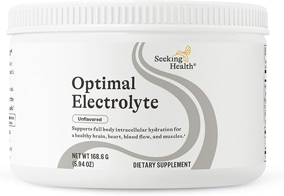 Seeking Health Optimal Electrolyte Powder, Unflavored, Healthy Energy and Endurance Support, Promotes Hydration, Healthy Muscles, Vegan and Vegetarian (30 Servings)