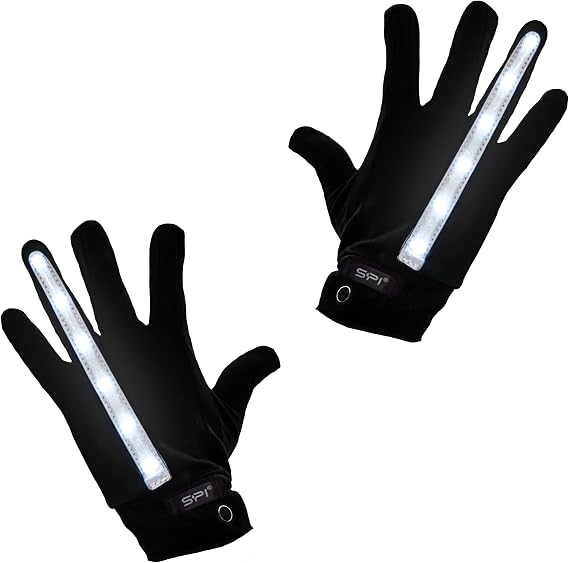 SPIbelt Running Gloves with LED Light Stripe