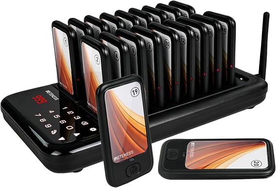 Retekess TD173 Restaurant Pager System, Buzzers for Restaurant, 20 Pagers