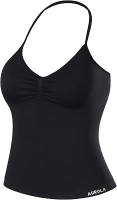 AUROLA Women's Influence Longline Strappy Halter Workout Tank Top