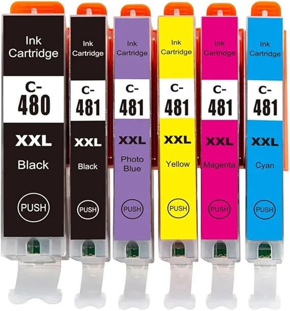 PGI-480 CLI-481 Ink Cartridges 5-Pack, Compatible with Canon