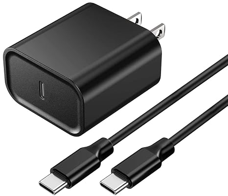 Replacement 18W USB C PD Fast Wall Charger for Samsung Galaxy Z Flip 3/4/5/6/7/7FE/8, Galaxy Z Fold 2/3/4/5/6/7/8 5G Phone with 5FT Type C Power Adapter Charging Cable Cord (Black)