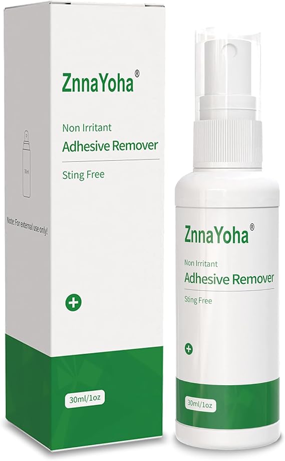 Adhesive Remover Spray,No Sting Medical Adhesive Remover for Skin,Ideal for Ostomy Patients, Sensitive Skin and Bandage Removal, Alcohol Free,1oz/ 30ml