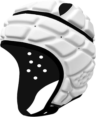 Flag Football Helmet Soft Shell Rugby Headguard for Kids Youth Adult, 7v7 Football Helmet Padded Protective Gear Scrum Cap Adjustable Head Protector for Special Needs Protection
