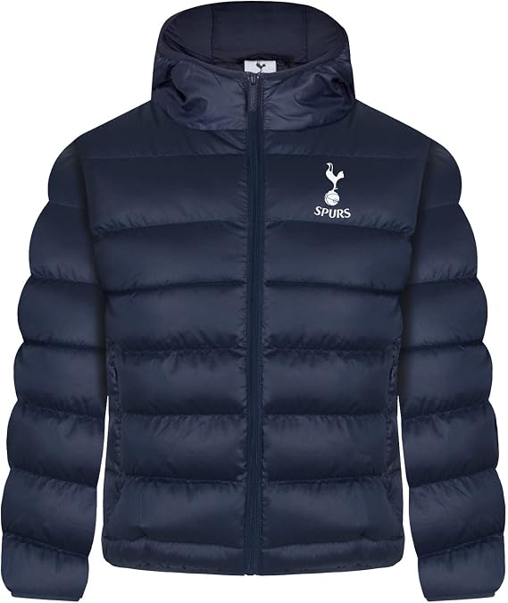 Tottenham Hotspur FC Official Soccer Gift Boys Quilted Hooded Winter Jacket