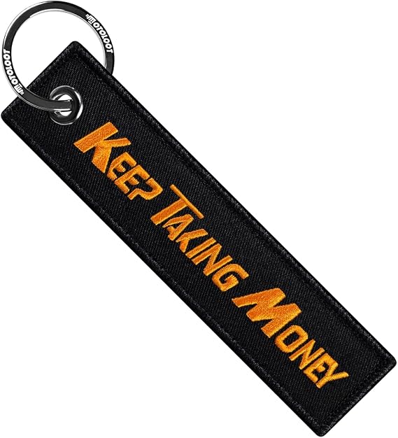 MotoLoot Keychain for Motorcycles, Scooters, Cars and Gifts (Keep Taking Money)