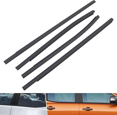 4 Door Weatherstrip Window Sealing Fit for Ford Ranger 2011 2012 2013-2018 2019 2020 2021 2022 2023 Weather Strip Door Outside Sealing Trim 4pcs