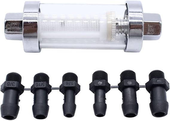 Universal Glass Fuel Filter 1/4" 5/16" 3/8" 6mm 8mm 10mm for Motorcycles Cars