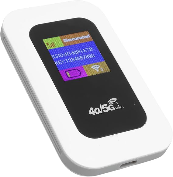 Portable 4G 5G WiFi Mobile Hotspot, Pocket Device with 2100 Mah Battery for Outdoor Use, Multi-Device Connectivity