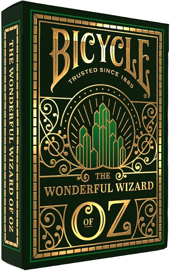 Bicycle Wizard of Oz Playing Cards, Oz Inspired Playing Card Deck, Emerald and Gold, 1 Deck