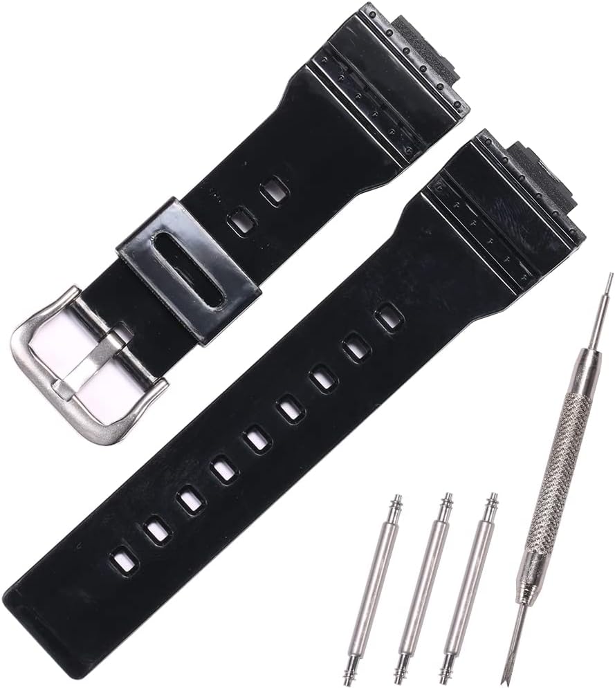 RCNZWQB Resin strap Compatible with Casio Baby-g BA110 BA120 BA110 Womens Waterproof Rubber Replacement Watch Band