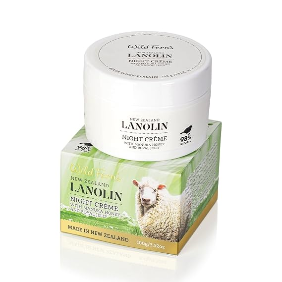 Wild Ferns Lanolin Night Cream with Manuka Honey and Royal Jelly | Pure New Zealand Lanolin