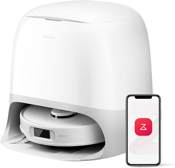 roborock QrevoCurvS5X Robot Vacuum and Mop,18500Pa Suction, Zero-Tangling Design, FlexiArm Side Brush, Reactive Tech Obstacle Avoidance