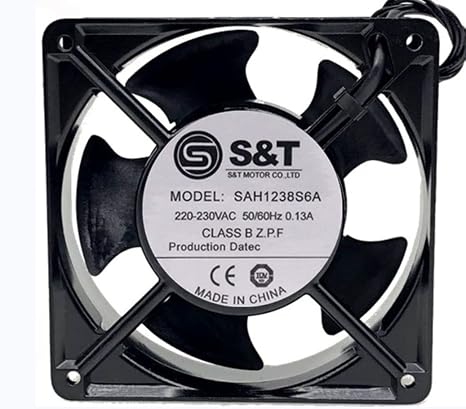 SAH1238S6A 120x120x38mm 220/230V 0.13A S&T 12CM 2-Wire Cooling Fan