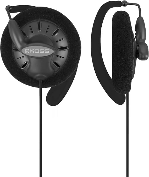 Koss KSC75 Gray Retro 90s Style On-Ear Headphones with Wired Plug | Ultra-lightweight, audiophile
