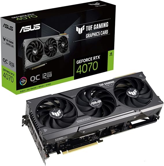 ASUS NVIDIA GeForce RTX 4070 Video Card OC Edition 12GB GDDR6X TUF-RTX4070-O12G-GAMING