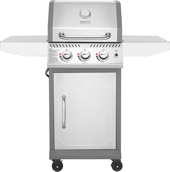 Stainless Steel 3-Burner Propane Gas Grill GG3001S Silver