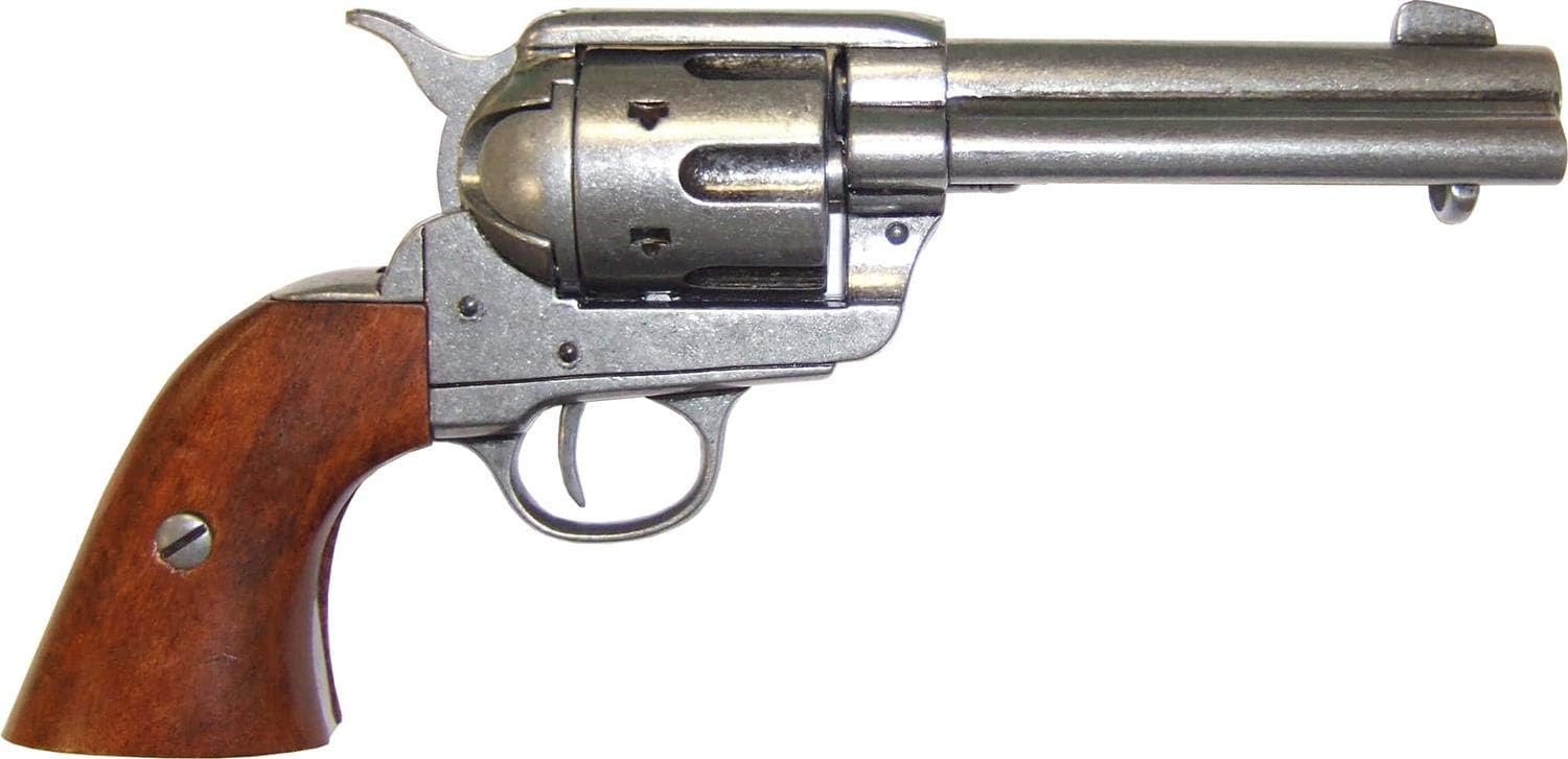 Denix Peacemaker 0.45 Replica Gun Pewter - Non-Firing Replica