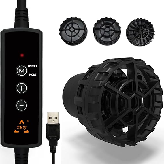 Mini Aquarium Pump Wave maker For Aquarium USB Power Connector 530GPH (2000L/H) Circulation Water Pump 5W DC 5V With Magnetic DC Powerhead For Tanks Up to 14 Inches And 5 10 20 Gallons Fish Tank