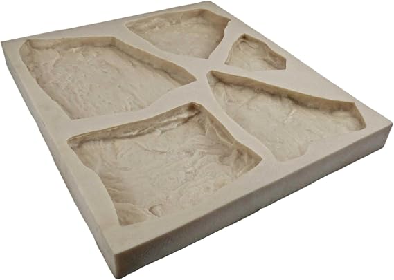 Veneer Stone Rubber Mold for Concrete or Plaster , Fieldstone Flats, Version 1, 22.75x20.5