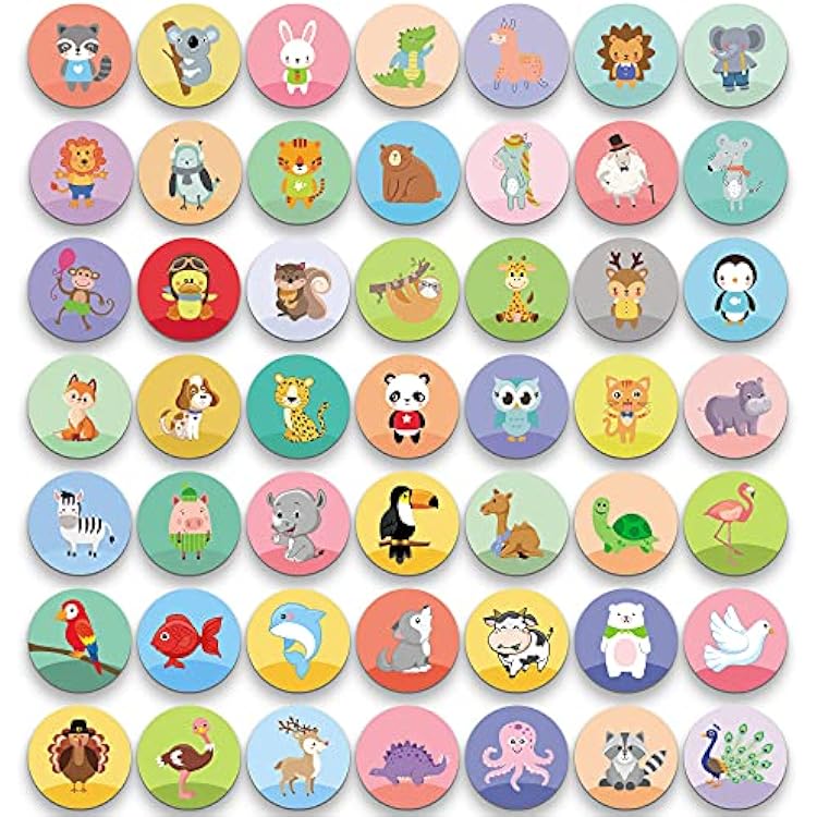 54PCS Animal Magnets for Refrigerator Decorative Fridge Lockers Magnets Cute Kitchen Iron Office Whiteboards Suitable for Adults