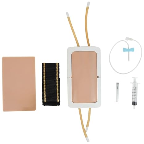 Anatomy Lab Wearable Venipuncture Practice Kit with Tubes IV Practice Pad | Phlebotomy and Venipuncture Practice, Nursing Student Training