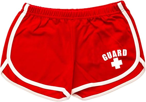 BLARIX Womens Guard Shorts (Red, Large)