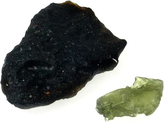 Moldavite & Indochinite Healing Crystal Pair